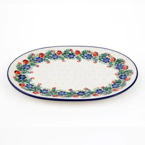 Półmisek G68, 31,5/22 cm <br> 1535X Czerwony wianuszek